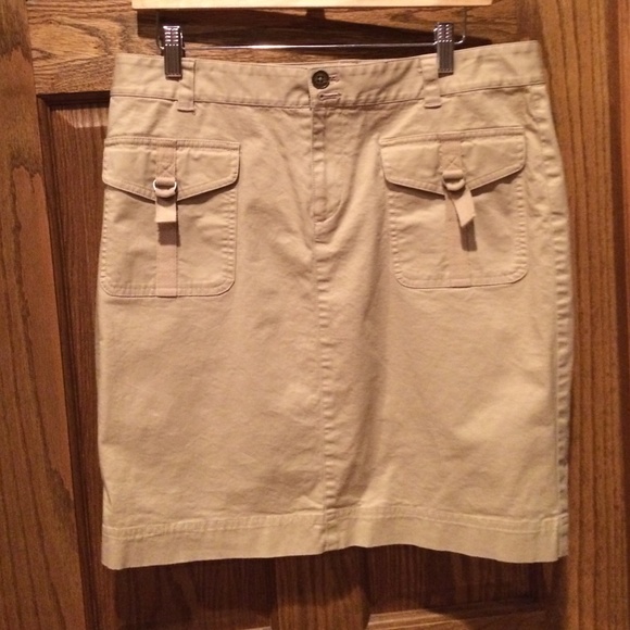 Khaki jean skirt