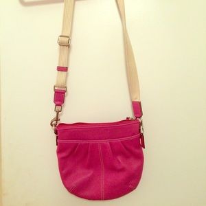 Gently used pink coach bag
