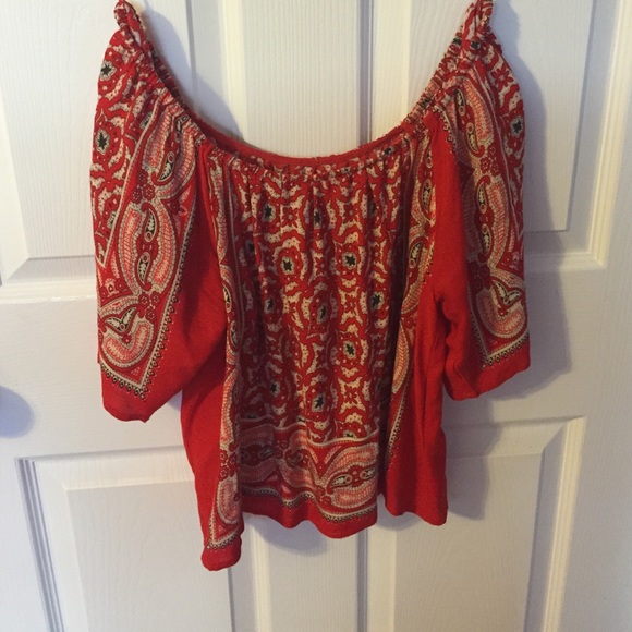 Red crop, top never worn