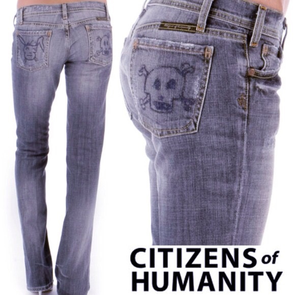 Citizens of Humanity flared gray denim size 28