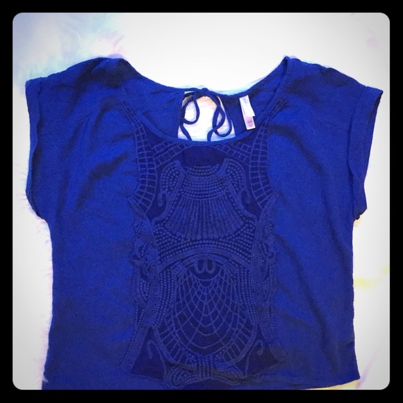 Xhilaration cobalt blue crop top never worn!