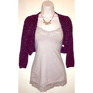 Leopard cropped shrug