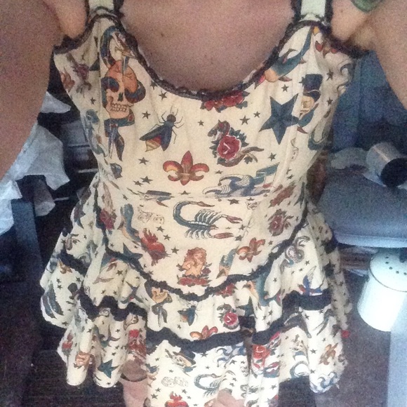 Living Dead Souls tattoo print dress - Picture 2 of 4