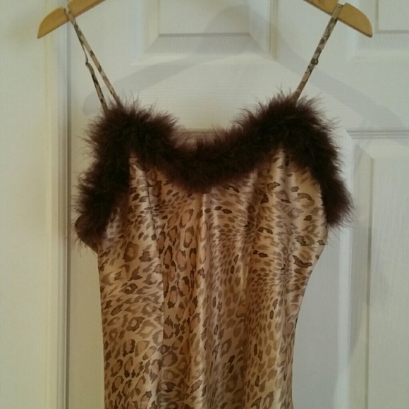 Romantic animal-print lingerie, NWOT