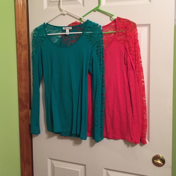 Lace sleeve shirts