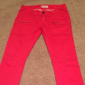 Free People red skinny jeans