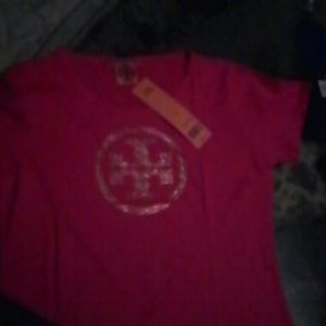 Pink Tory Burch logo t-shirt brand new with tags