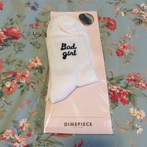 NWT DIMEPIECE LA BADGIRL CREW SOCKS