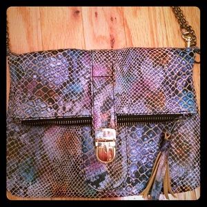 Shuvi-Luna snake skin embossed leather bag