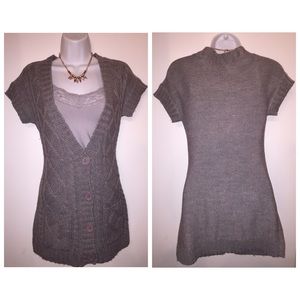 Short sleeved sweater dress