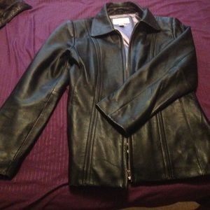Black leather jacket