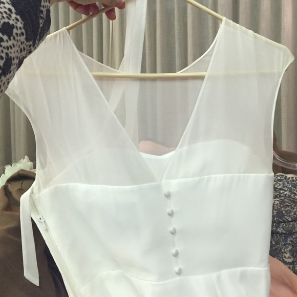 White maxi bridesmaid dress - Picture 4 of 4