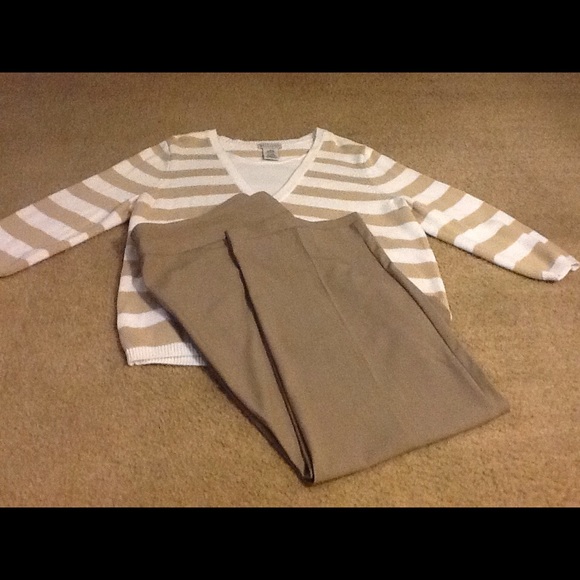 Sweater and slacks combo