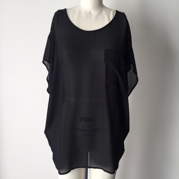 Oversized sheer top