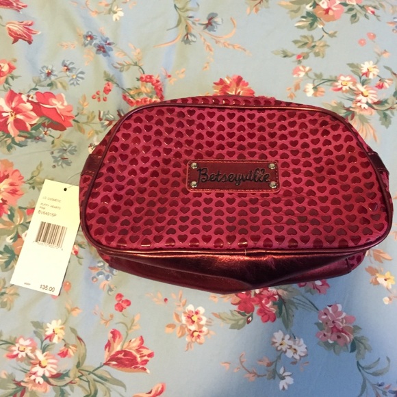 NWT Betseyville Ruby Red Cosmetic Case