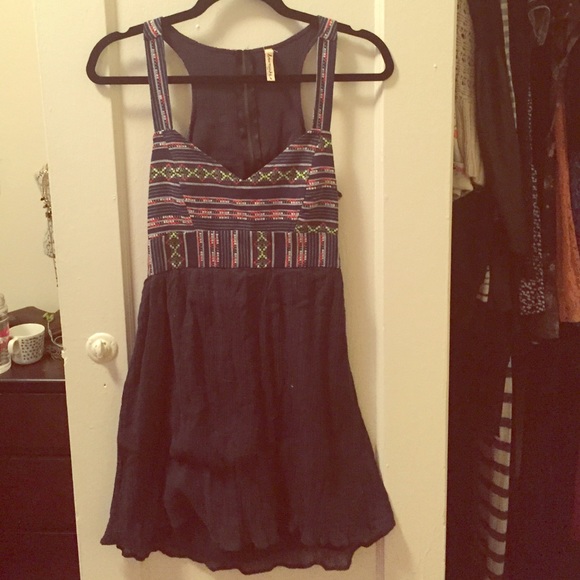 Aztec embroidered dress