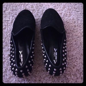 Black Spiked loafers