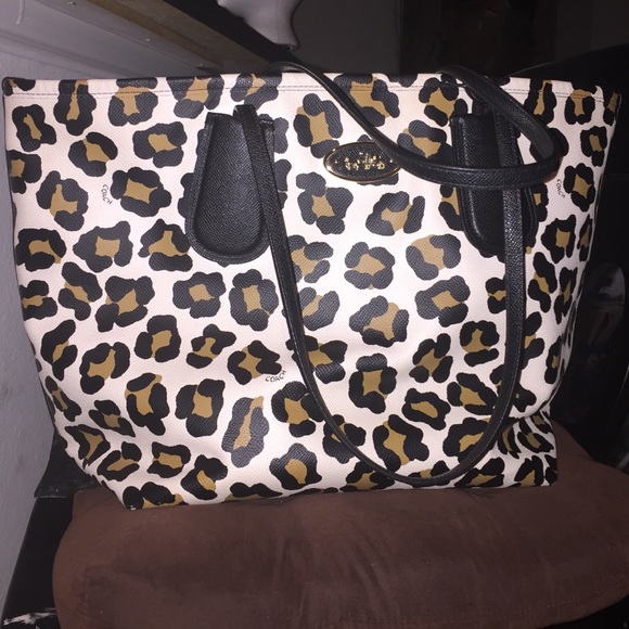 Coach Animal Print Large Tote