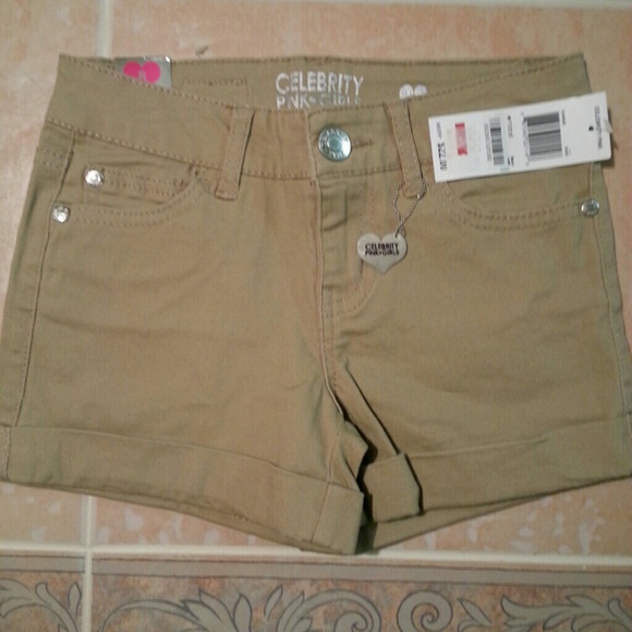 Girls khaki shorts size 8