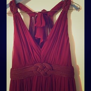 BCBGMAXAZRIA floor length red gown