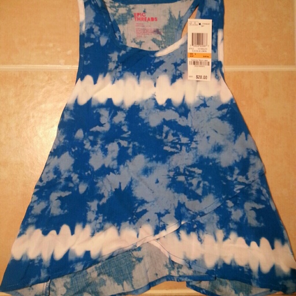 Girls brand new blue tank size small