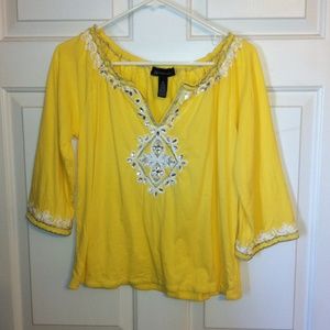 INC International Concepts Yellow Top M
