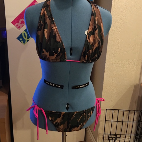 Camo and pink bikini