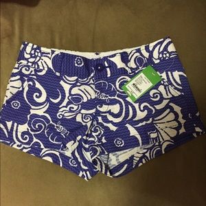 NWT 00 Lilly Pulitzer Walsh shorts spectrum Blue