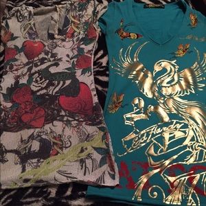 Ed Hardy and fashionable bundle shirts