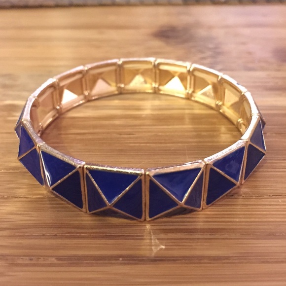Blue BaubleBar Pyramid Stud Stretch Bracelet