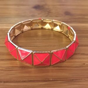 Hot Pink BaubleBar Pyramid Stud Stretch Bracelet