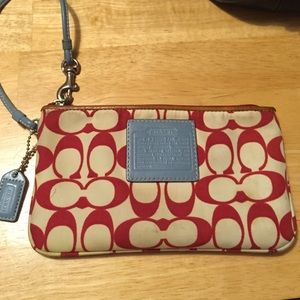 Red, White, Blue Coach Wristlet