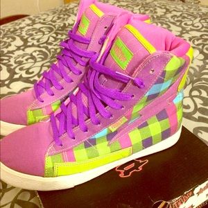 Multi-color punkrose high-top sneakers