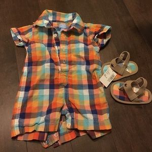3-6 month childrens place outfit with sandals