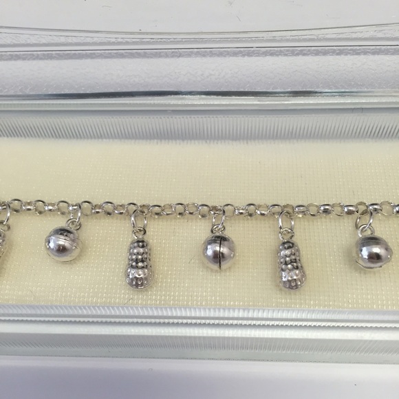 925 Sterling Silver Peanuts and Bells Bracelet