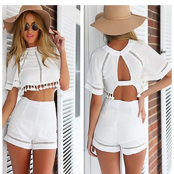 All white two piece