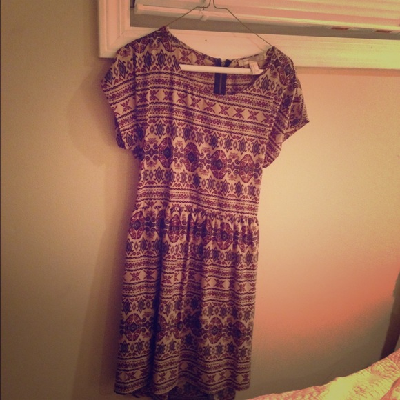 Aztec loose falling dress forever 21