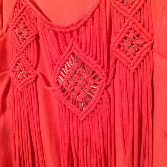 Orange coral spaghetti strap top sz M - Picture 4 of 4