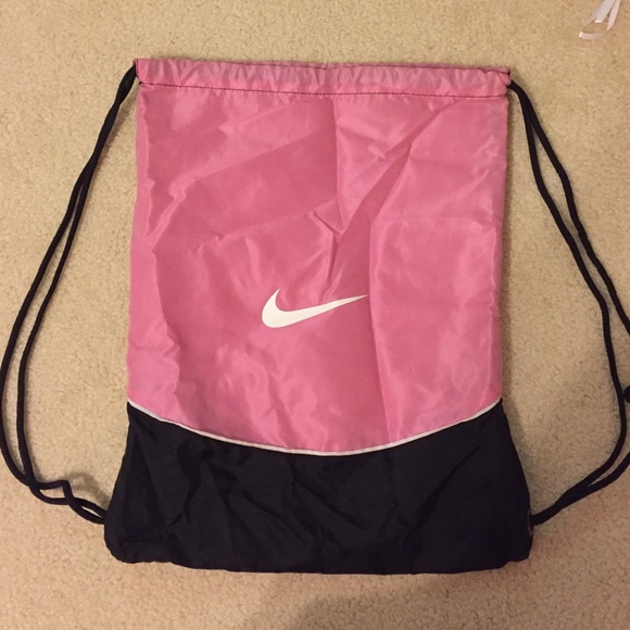 Pink Nike Drawstring Bag