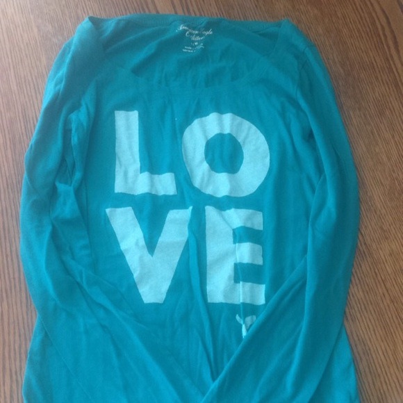 Blue "LOVE" shirt