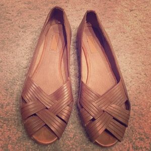 Topshop peep toe flats