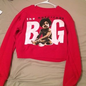 Notorious BIG crop top sweater