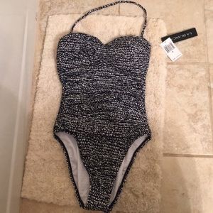Bathing suit navy and white