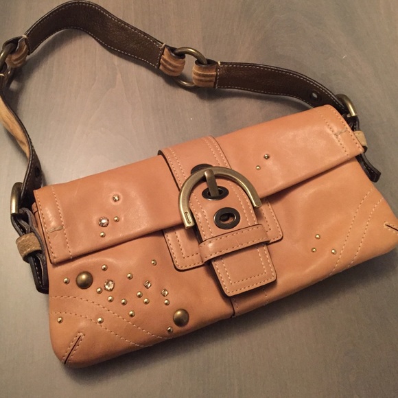 Coach Studded Vachetta Leather Purse