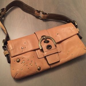 Coach Studded Vachetta Leather Purse