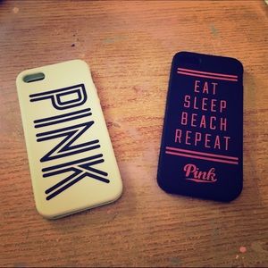 PINK VS IPhone 5s case in mint and black