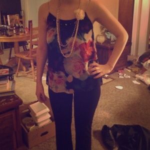 Business pant blouse and statement necklace BUNDLE