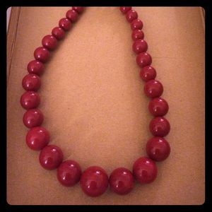 Red bead necklace