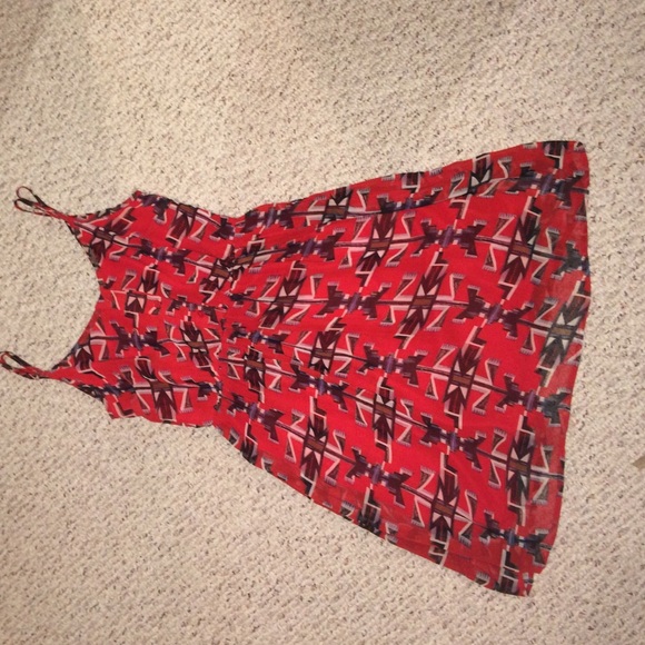 Red patterned impeccable pig dress