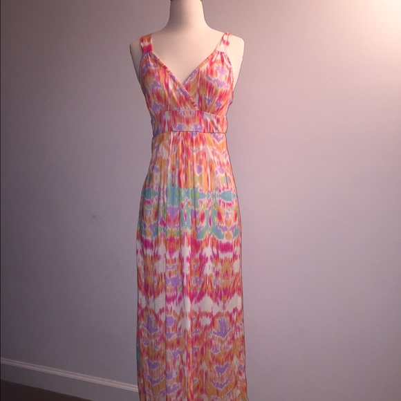 ⭐️ BOGO! Colorful V Neck Maxi Dress.